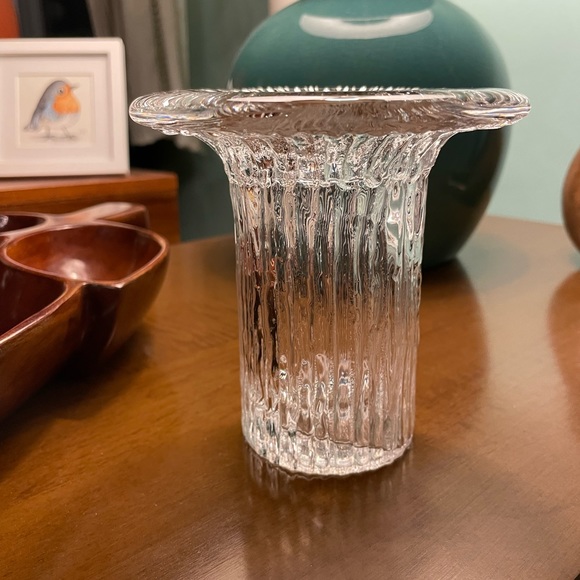 SOLD Vintage MCM iittala Timo Sarpaneva Art Glass Vase Finland Fluted Vertica - Picture 2 of 13